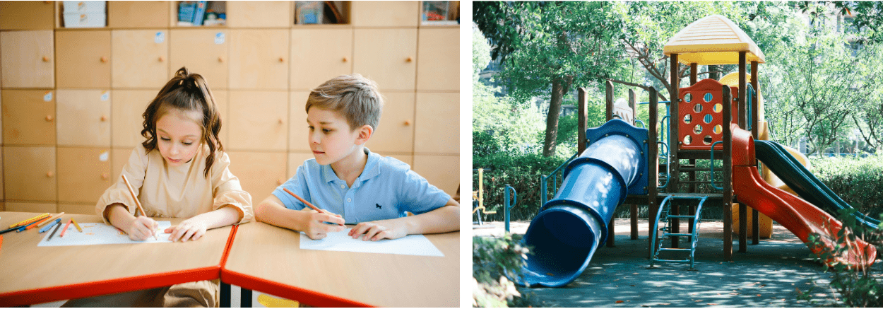 dostępność szkół i atrakcji dla dzieci w miejscowościach blisko poznania plac zabaw; szkoła